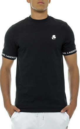 KARL LAGERFELD MEN-Tricou cu logo inserat